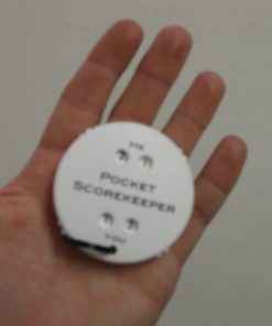 Pocket Scorekeeper in hands
