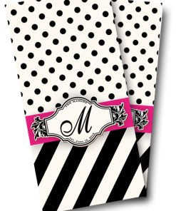 Wedding Ribbon Black Cornhole Wrap