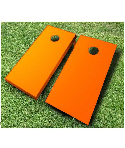 painted cornhole boards orange
