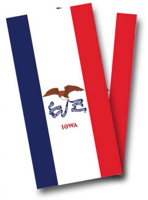 Iowa Flag Cornhole Wrap