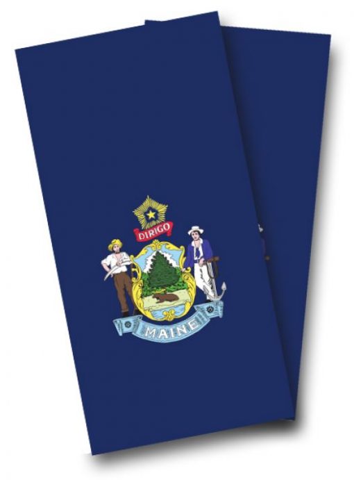 Maine Flag Cornhole Wrap