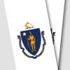 Massachusetts Flag Cornhole Wrap