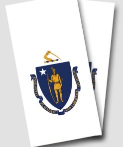 Massachusetts Flag Cornhole Wrap