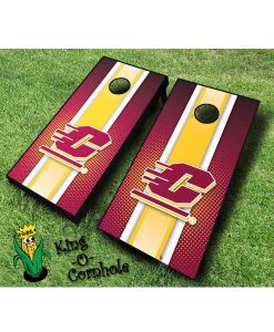 central michigan Chippewas NCAA cornhole boards-Stripe