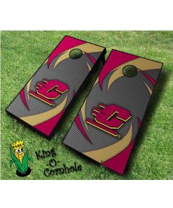 central michigan Chippewas NCAA cornhole boards Swoosh