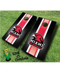 miami redhawks NCAA cornhole boards Stripe
