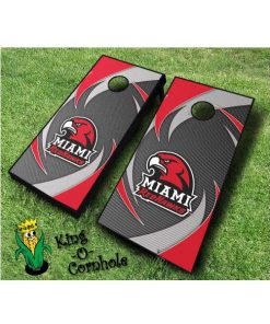 miami redhawks NCAA cornhole boards Swoosh