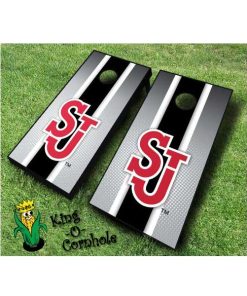 st johns red storm NCAA cornhole boards Stripe