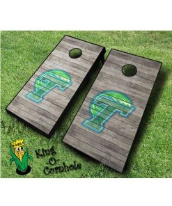 tulane green wave NCAA cornhole boards Distressed