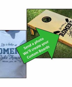 Picture to custom cornhole set